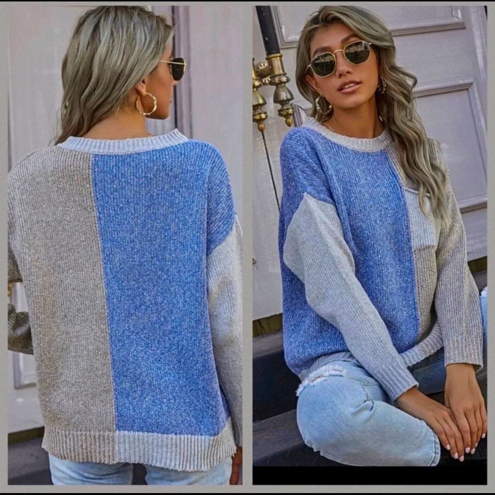 New, Color block Sweater! Perfect colors! Wld like to sell b4 XMAS!